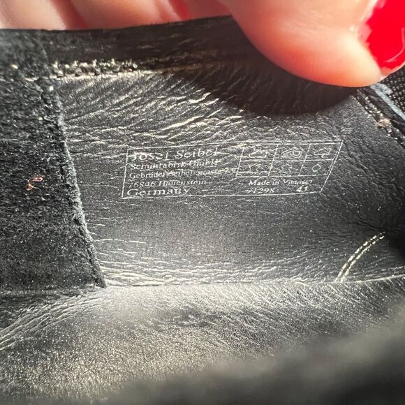 Josef Seibel Tina Ruched Slip On Shoes Size 10 41 Black Low Heel Comfort Cuban - Picture 9 of 10